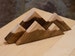 Mountain Range Snow Capped Wood Business Card Display Holder, Rustic - Mountain Series - The Summit 