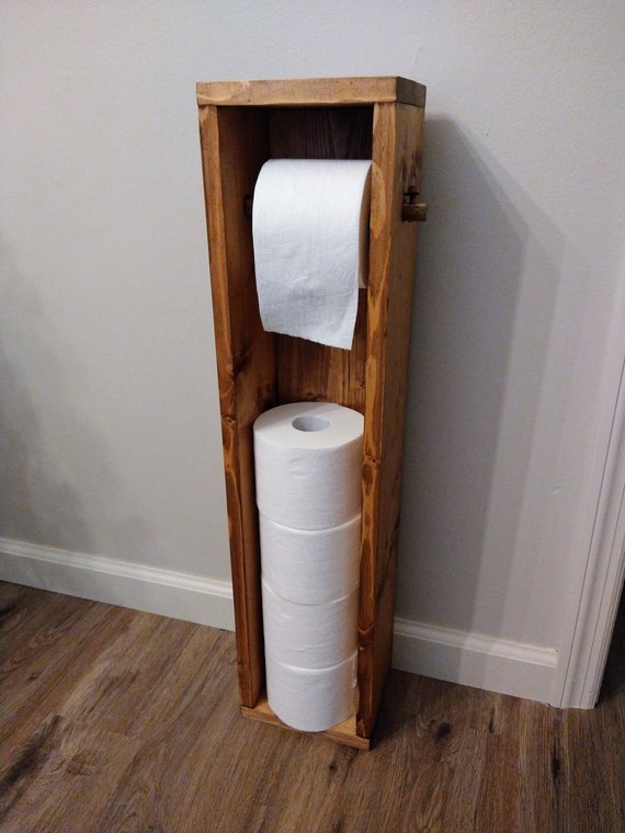 Rustic Wood Toilet Roll Paper Holder -  Hong Kong