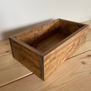 Rustic Wood Bin - Medium - Rustic Brown, Crate, Farmhouse, Distressed, Country, Storage Box, Basket, Bin, Container, Catch All, Centerpiece