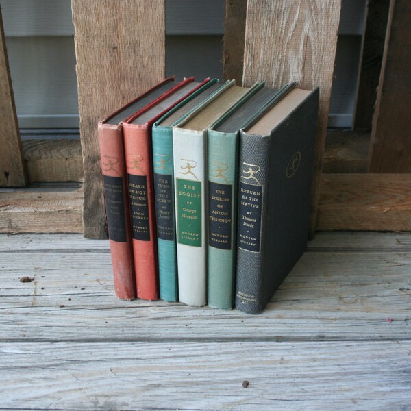 Set of Six Vintage Classic Books Published by the Modern Library - Instant Collection - Classic Literature - Book Collection
