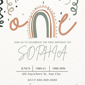 1st Birthday Invitation
