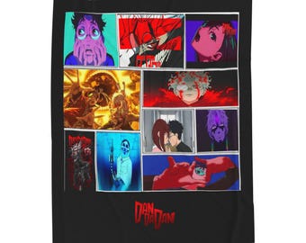 Manta de terciopelo inspirada en el anime: acogedora manta para fans, decoración del hogar, regalos, funda de sofá, arte Dan Da Dan
