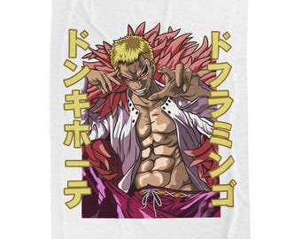 Ilustración de Emperador Pirata de Anime Manta de Felpa de Terciopelo / Arte de Personaje Manga