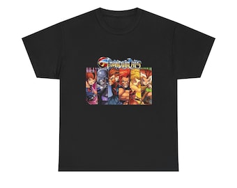 Camiseta con collage de anime de dragones / Paneles de personajes coloridos