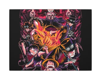 Impresión artística vibrante en lienzo, decoración de pared, obra de anime, regalo para fans, decoración única para el hogar.