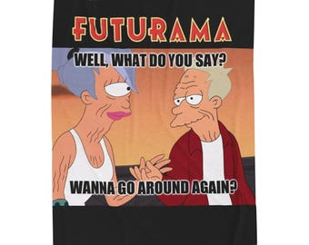 Manta de terciopelo de Futurama, acogedora manta de dibujos animados, regalo cálido para fans, decoración de sala de estar, divertida manta de anime