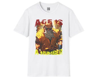 Camiseta gráfica atrevida para cumpleaños, camiseta "La edad es solo un número", ropa casual unisex, regalos para él/ella, celebraciones divertidas