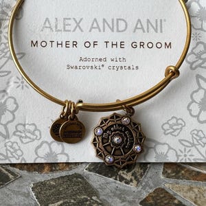 NEW Alex and Ani Mother of the Groom Bracelet w/ Swarovski Crystals – Gift Boxed