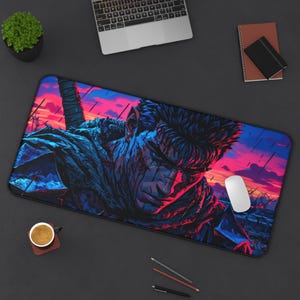 Berserk Anime Desk Mat: Non-Slip Neoprene Gaming & Office Decor