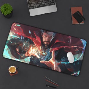 Mystical Doctor Desk Mat: Fantasy Gaming Mouse Pad - Neoprene Office Decor