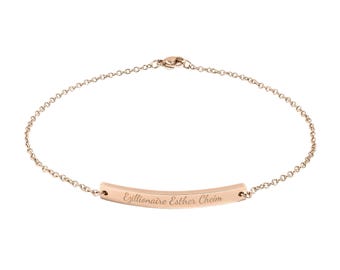 Tobillera con barra curva (grabado)