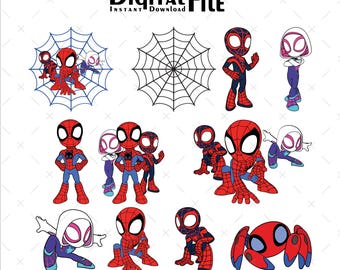 Baby Spider Man Svg Png Spidey Cliart Instant Download File