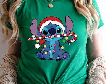 Lilo And Stitch Shirt, Stitch Christmas T- Shirt, Disney Christmas Sweatshirt , Family Matching Xmas Gift, Christmas Shirt ,Christmas Gift