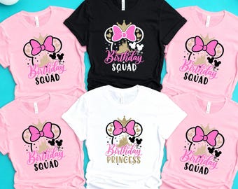 Custom Birthday Girl Shirt,Personalized Birthday Girl Tee,Disney Birthday Outfit,Birthday Princess Shirt,Minnie Mouse Party, Disneyland Trip
