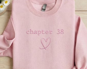 Embroidered Custom Chapter Birthday Sweatshirt, Personalized Milestone Gift for Her, Chapter 21 30 40 50 Hoodie, Personalized Birthday Gift