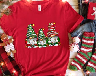 Christmas Gnomes Shirt,Merry Christmas T-shirt,Cute Holiday Gnomies Sweatshirt,Santa Gnome Family Christmas Tee,Gnome For The Holidays Shirt