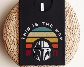 Star Wars This Is The Way Shirt,This is the Way Shirts,Mandalorian Grogu Tee,Disney Star Wars Vintage Retro T-Shirt,Star Wars Crewneck Shirt