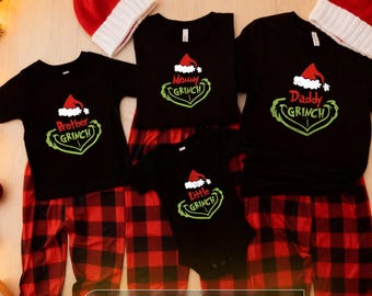 Personalized Family Matching Christmas Shirt, Custom Name Christmas Tshirt, Grenchmas Party Tee,Xmas Grench Tee, Grenchmas Gift,Grench Squad