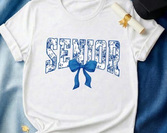 2026 Senior Shirt, Class of 2026 Bow Tshirt, Senior Mom 2026 Shirt, Graduation Gift, Back to School Shirt, Coquette Senior 2026 Shirt