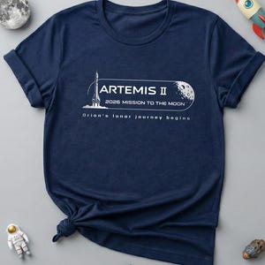 Artemis II Moon Mission T-Shirt, NASA Space Program Tee,2026 Lunar Flight Shirt, Rocket Launch Shirt, Space Exploration Unisex Graphic Tee