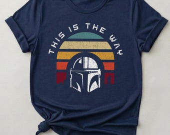 Star Wars This Is The Way Shirt,This is the Way Shirts,Mandalorian Grogu Tee,Disney Star Wars Vintage Retro T-Shirt,Star Wars Crewneck Shirt