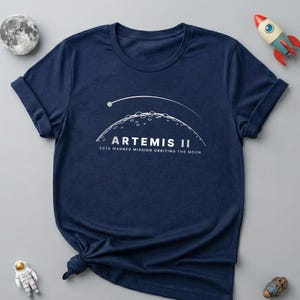 Artemis II Moon Mission T-Shirt, NASA Space Program Tee,2026 Lunar Flight Shirt, Rocket Launch Shirt, Space Exploration Unisex Graphic Tee