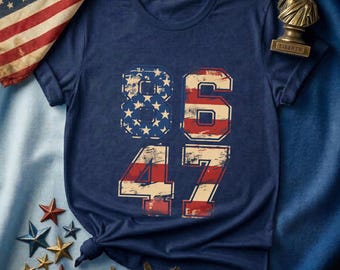 Retro 8647 Anti Trump Shirt, Vintage Pro Democrat Liberal Tee, Subtle Anti MAGA Shirt,Democrat Political Protest Shirt, Pro Immigration Shir