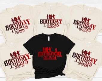 Custom Birthday Things Family Shirt,Party Graphic Tee,Family Things Matching Tee,Birthday Gifts,Birthday Things Tee,Retro Style Birthday Tee
