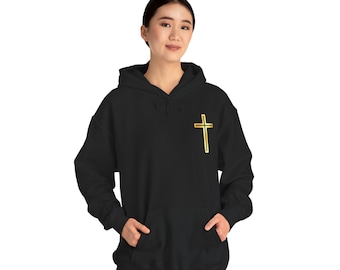 Felpa cristiana "Fede contro la paura" / Felpa unisex con croce / Felpa con versetto biblico motivazionale / Regalo religioso