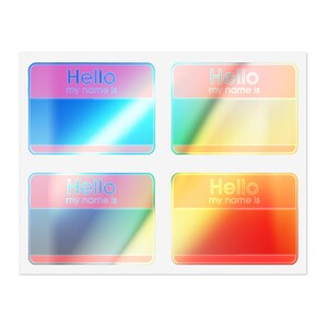 Hello My Name Is Aufkleber Bögen - Perfekt für Partys, Events, Basteln, Organisation und Bildung