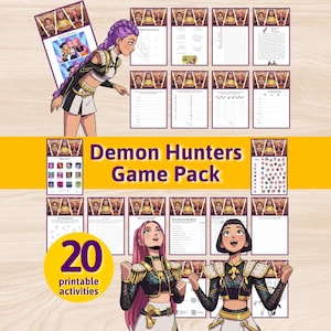 K-Pop Demon Hunters Birthday Party Game Pack - 20 Printable Activities image 1