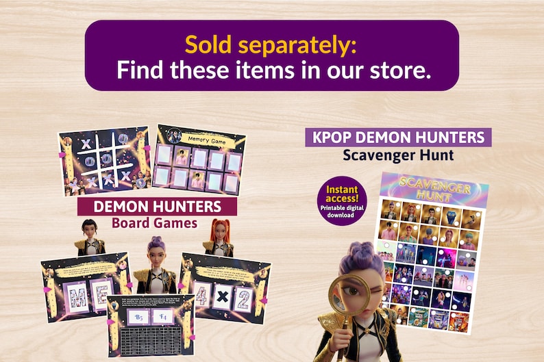 K-Pop Demon Hunters Birthday Party Game Pack - 20 Printable Activities image 9