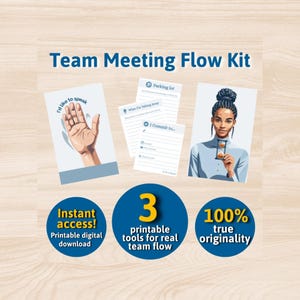 Team Meeting Facilitation Kit: Turn-Taking, Roles, Commitment Tools (PDF Download)