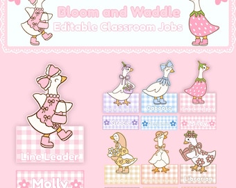 Praca w klasie Bloom and Waddle | Motyw Pastel Silly Goose | Szablon Canva
