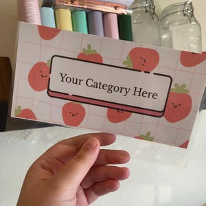 Strawberry Laminated Cash Envelopes – A6 Size – Handmade & Customizable – Budget Binder Envelopes – Cash Stuffing System