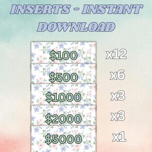 Printable Cash Placeholders: A6 Budget Binder Inserts (Digital Download)