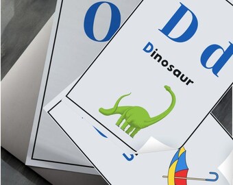 Printable Alphabet Flash Cards for Kids – Educational ABC Learning Cards – Preschool and Kindergarten Learning – PDF + JPG Instant Download