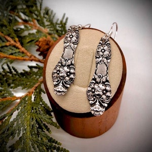 Wild Rose Silver Demitasse Earrings