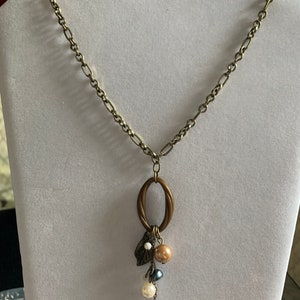 Wood Sprite Brass Necklace, Cottagecore Jewelry