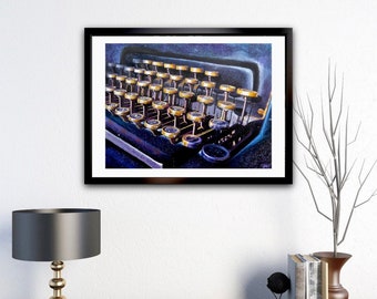 Typewriter Giclee Art Print, Unframed, 8 x 10 inches