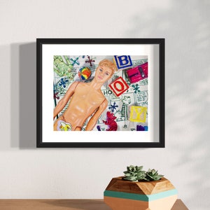 Stampa artistica giclée della bambola Ken, senza cornice, 8 x 10 pollici