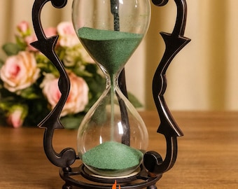 Vintage Messing Sanduhr: Grüne Sanduhr, Gothic Home Decor Ziya Nautical