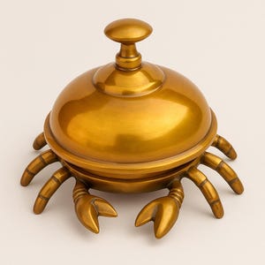 Vintage Massivem Messing Krabben Glocke Hotelschalter Empfangsglocke Lehrer Schreibtisch Bell-Service-handgemachte Einzelteile.