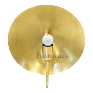 Handmade Mid-Century Modern Brass Wall Sconce: ADA Compliant Orbit Light