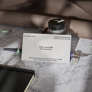 Paul Allens Business Card, Mergers and Acquisitions, American Psycho Inspired Movie Prop, Patrick Bateman