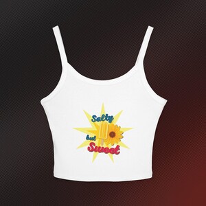 Salty But Sweet Tank Top: Women&#39;s Summer Spaghetti Strap Beachwear