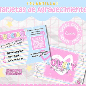 Editable Thank You Card Template in Canva, Customizable Pastel Colors Thank You Card Design
