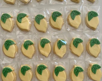 Lemon amalfi Themed Sugar Cookies, engagement cookies, baby shower cookies