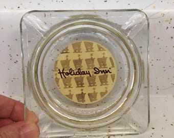 Vintage Holiday Inn Glass Ashtray