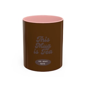 Esta taza es una taza de té y café (11, 15 oz) Maquilladora, MUA, Tazas divertidas para mujeres, Tarjeta de cara, Tazas de reina, Taza de café con refrán femenino